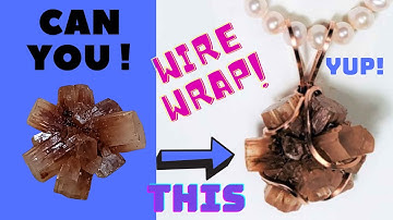 How to wire wrap Odd shaped stones and crystals using 3 pieces of wire.