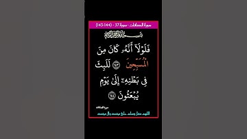 سورة الصافات - سورة 37 - اية (144-143)