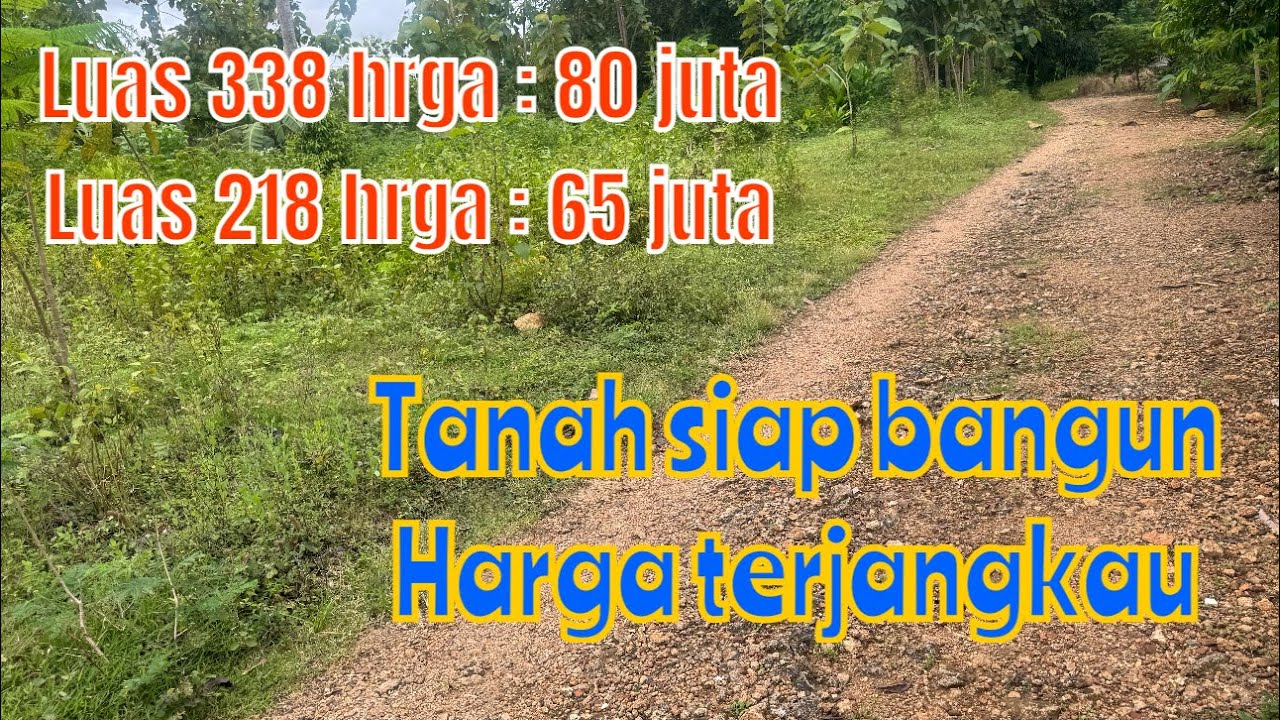 TANAH SIAP BANGUN HARGA 65 JUTA DAN HARGA 80 JUTA  @rajiproperty channel