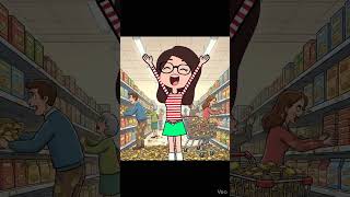 Janet Watches Coins Fall From Ceiling At The Grocery Store (122825B)