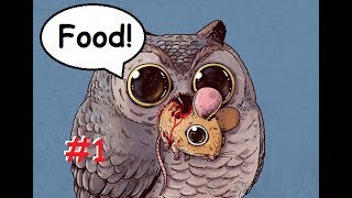 Dinner With An Owl Part 1 | I don't eat mice and speak owl! Or do I?! screenshot 5