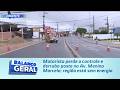 Motorista perde o controle e derruba poste na Av. Menino Marcelo; região está sem energia