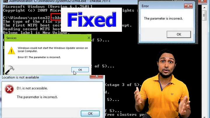 The parameter is incorrect. Error | How To Fix