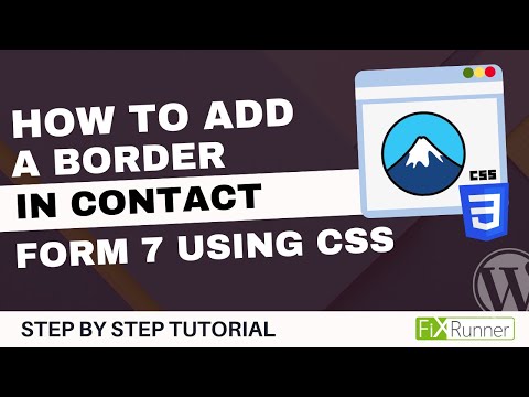 How To Add Border In Contact Form 7 Using CSS