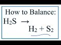 Balancing Chemical Equations
