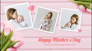 Free Pink Flowers Love Mother's Day Greeting Collage Intro Video Template (Customizable) - FlexClip screenshot 5