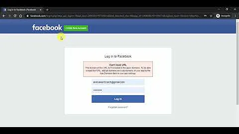 URL blocked This redirect failed because the redirect URI is not white-listed Facebook login