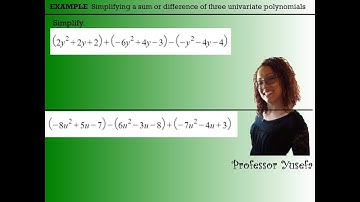 Simplifying a sum or difference of three polynomials