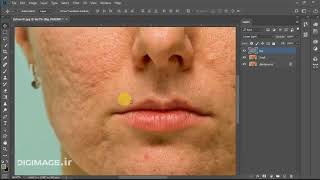 Professional Retouching in Photoshop آموزش رتوش عکس: رتوش پوست صورت screenshot 4