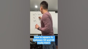 How to square #s between 50 and 60 really fast #shorts #mathshorts #mathmagictricks #algebra