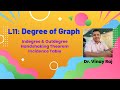 Lec-11: Graph Concepts | Degree of a graph | Hand Shaking Theorem
