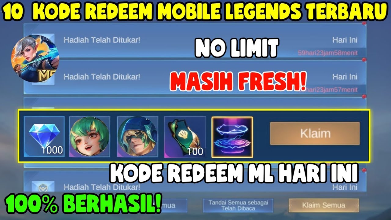 BURUAN REDEEM! 10 KODE REDEEM ML TERBARU KODE REDEEM MOBILE LEGENDS ...