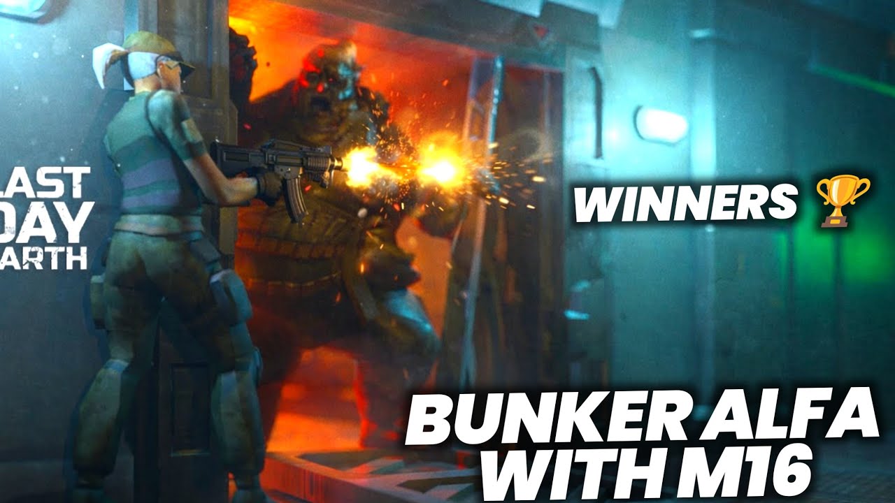 BUNKER ALFA RUN WITH 25% MORE DAMAGE ON M16 | GIVEAWAY WINNERS | LAST DAY ON EARTH SURVIVAL 