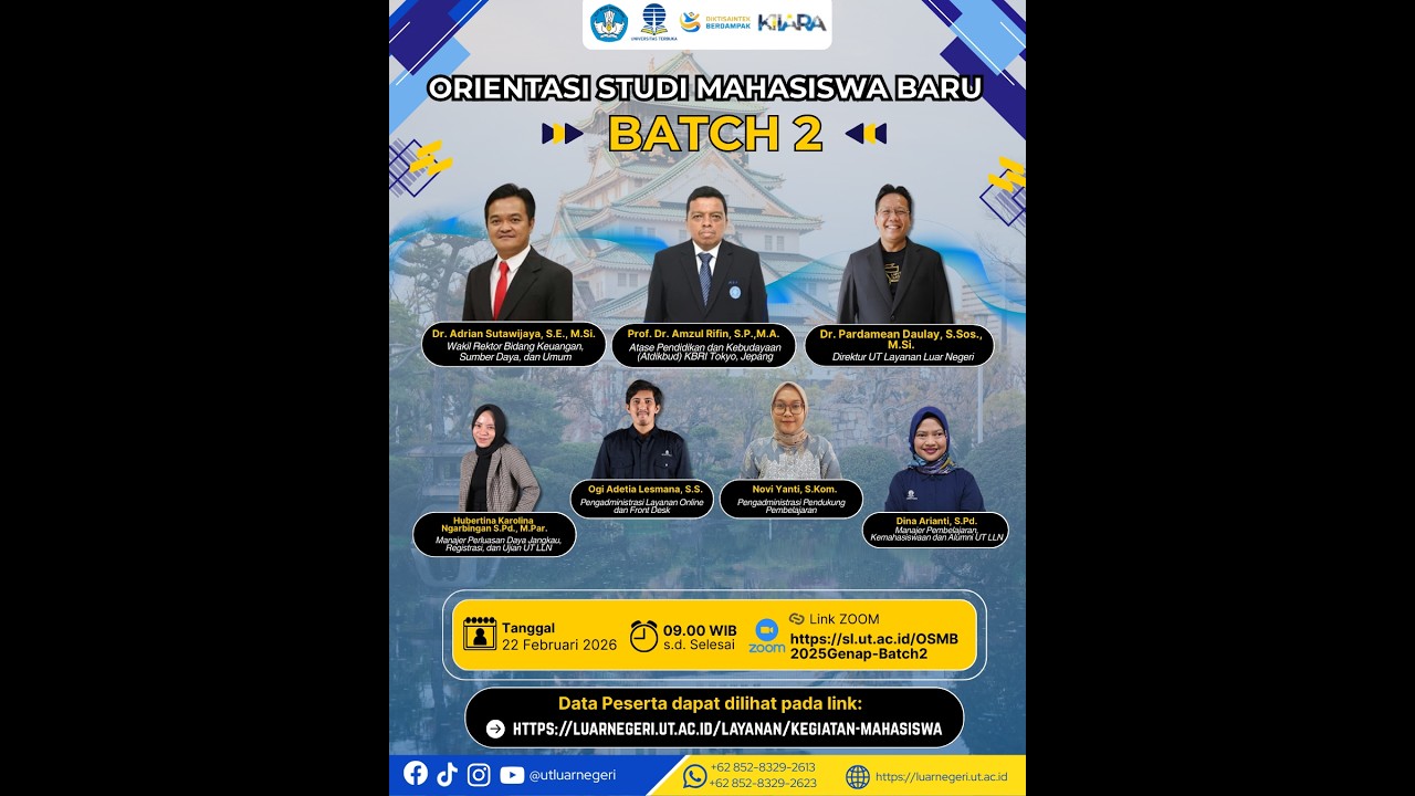 OSMB UT Layanan Luar Negeri 2025/2026 Genap - Wilayah Jepang (Batch 2)