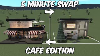 Building a Cafe in BLOXBURG But We Swap Every 5 Minutes