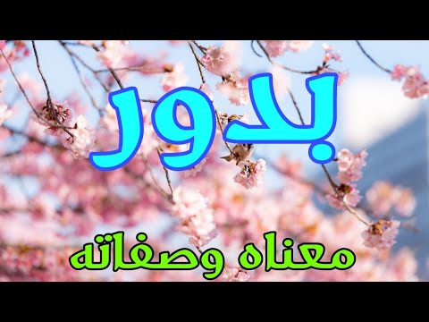 معنى اسم بدور وصفات من تحمل هذا الاسم
