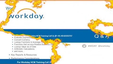 Workday HCM Online Training