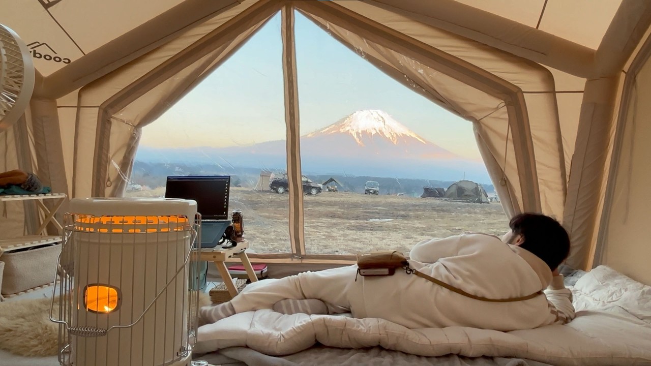 絶景オフィス🗻ふもとっぱらソロキャンプで富士山堪能 | Camping in Japan ASMR 4K