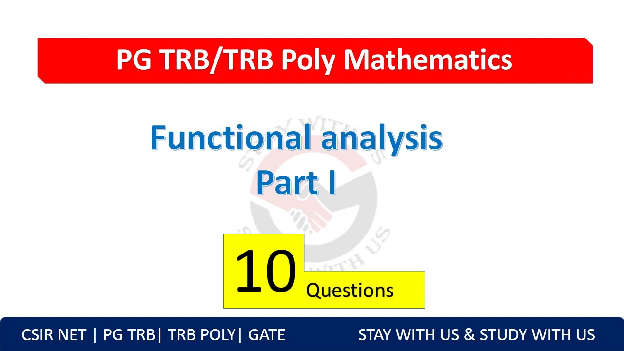 Functional analysis Quiz part 1 | PG TRB | TRB Poly