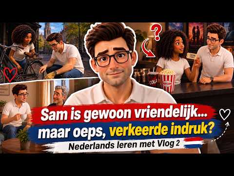 Sam is just being friendly… but oops, gave the wrong impression? | Learning Dutch with Vlog 2