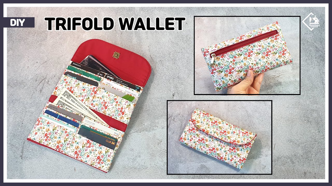 Trifold Wallet, PDF Pattern And Instructional Video by Vasile and