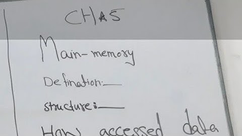 Main memory chapter 5 computer  architecture |part1 computer scie| Primary memory|memory in computer