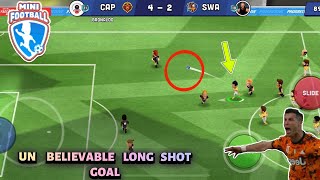 MINI FOOTBALL THE BEST LONG SHOT GOAL EVER IN THE GAME FROM BRONALDO CRAZY LEGENDARY PLAYER screenshot 5