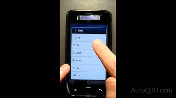AutoQ3D CAD for Android running on a phone