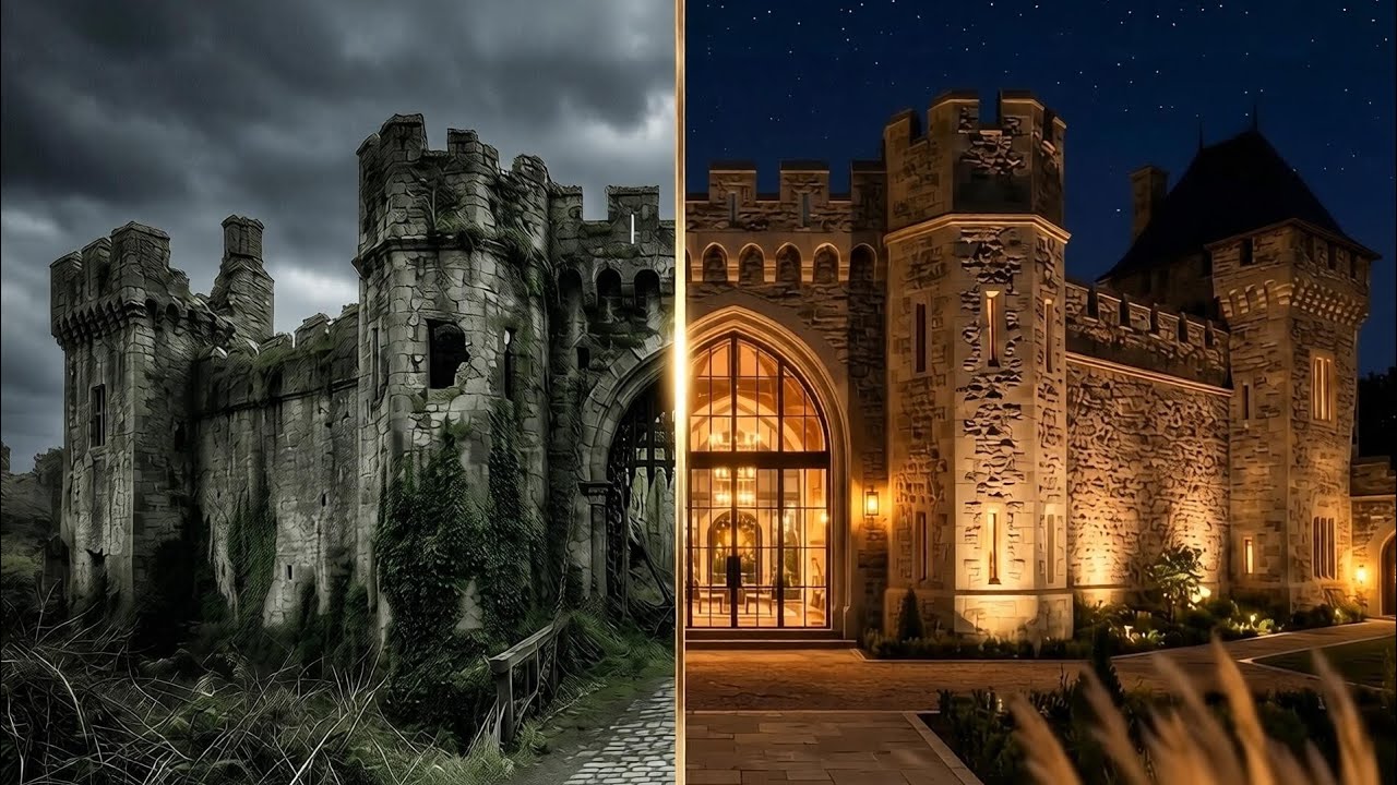 I Quietly Rebuilding a Castle Gatehouse into a $750K Fortress Luxury Home(ASMR)