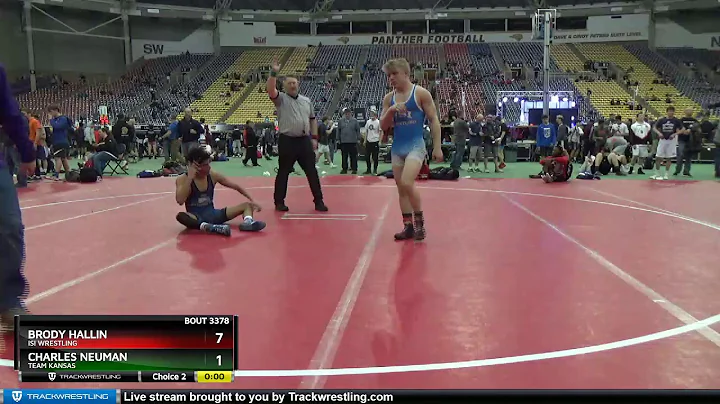 16U 145 BRODY HALLIN ISI Wrestling Vs Charles Neum...