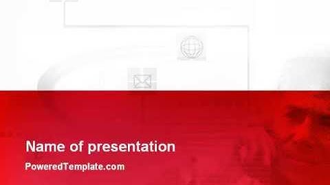 Internet Business Communications Lines PowerPoint Template by PoweredTemplate.com