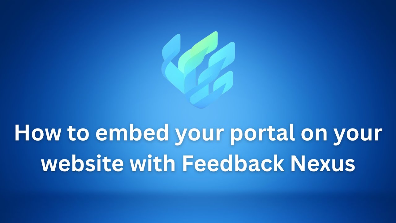 How to embed your public portal on your website with Feedback Nexus