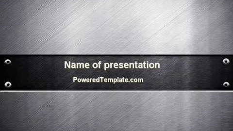 Steel Plate PowerPoint Template by PoweredTemplate.com