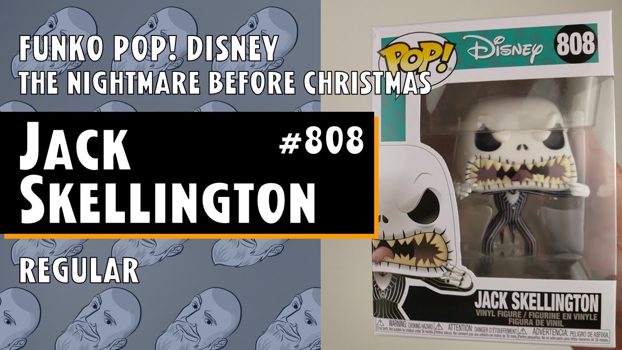 Pop Funko Jack Skellington #808 Cara Assustadora Disney NBC