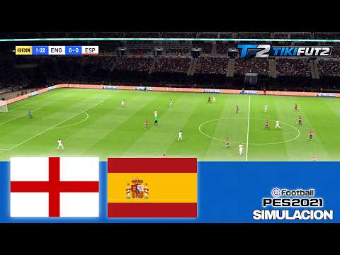INGLATERRA vs ESPAÑA | Simulación en PES <strong>2021</strong> | Nations League 2026