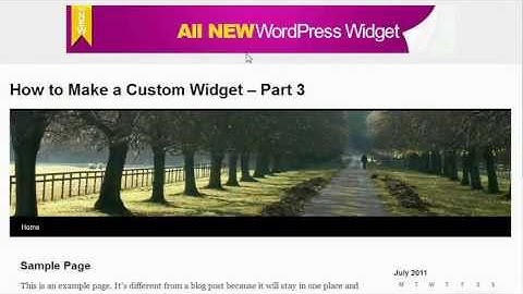 How to Make a WordPress Widget - Part 3