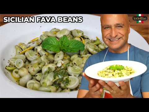 Fresh Fava Beans or Broad Beans with Mint & Garlic | A Simple Sicilian Recipe