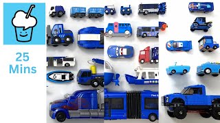 Blue Vehicles car collection tomica transformers double decker bus truck motorbike