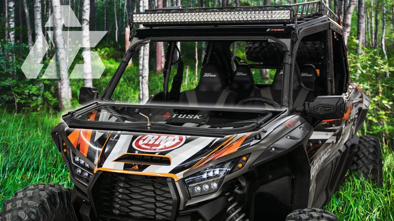Kawasaki Teryx KRX 1000 Folding Glass Windshield with Windshield