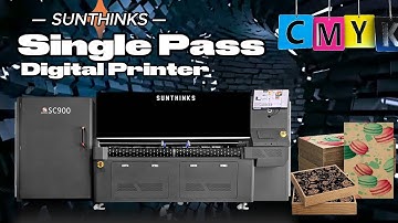 Sunthinks SC900 Large Format Single Pass Digital Printer for Corrugated Cardboard Printing.