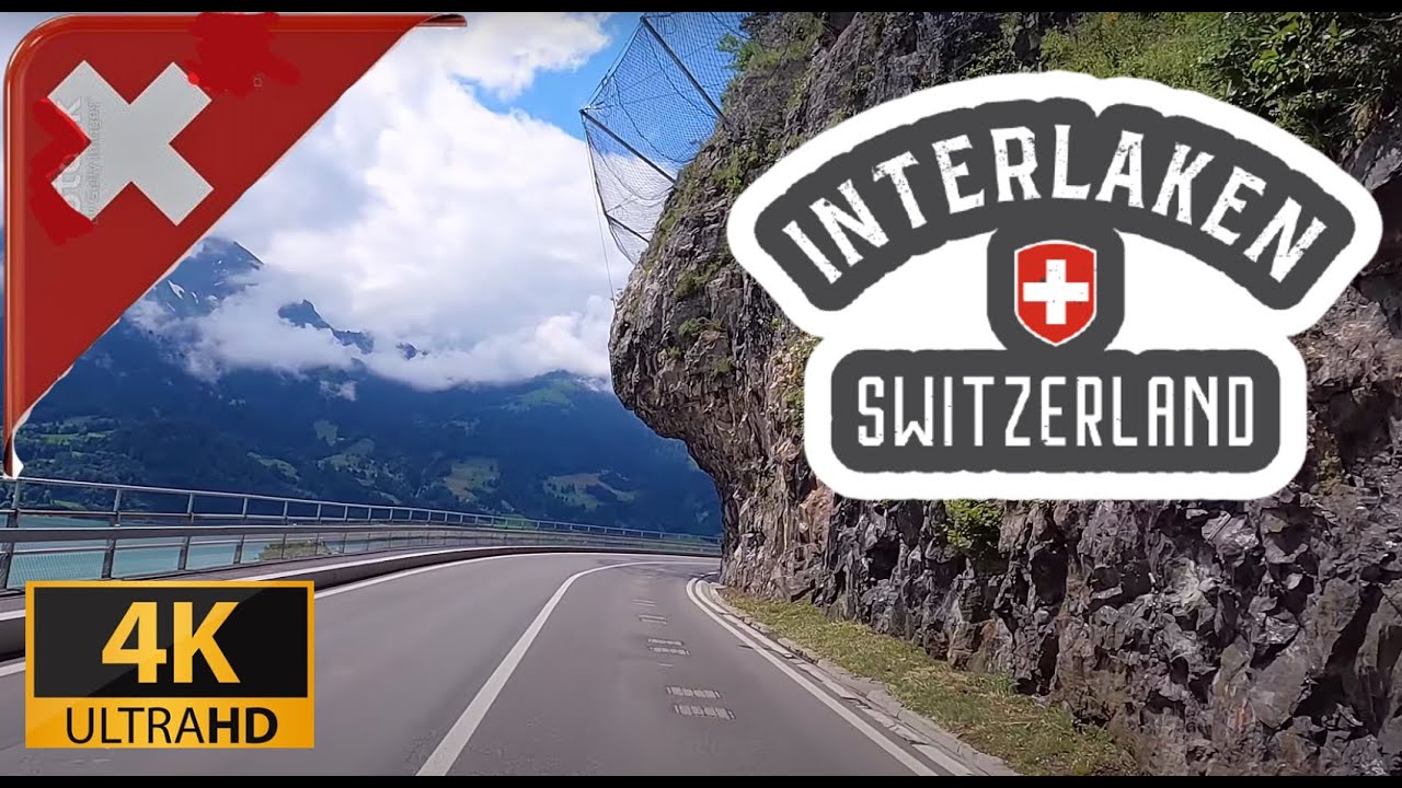 DRIVING INTERLAKEN, Interlaken-Oberhasli, Canton of Bern, SWITZERLAND I 4K 60fps