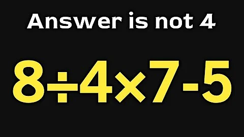 8÷4×7-4 = ❔ \ Can you solve this simple math problem \ PEMDAS rules question