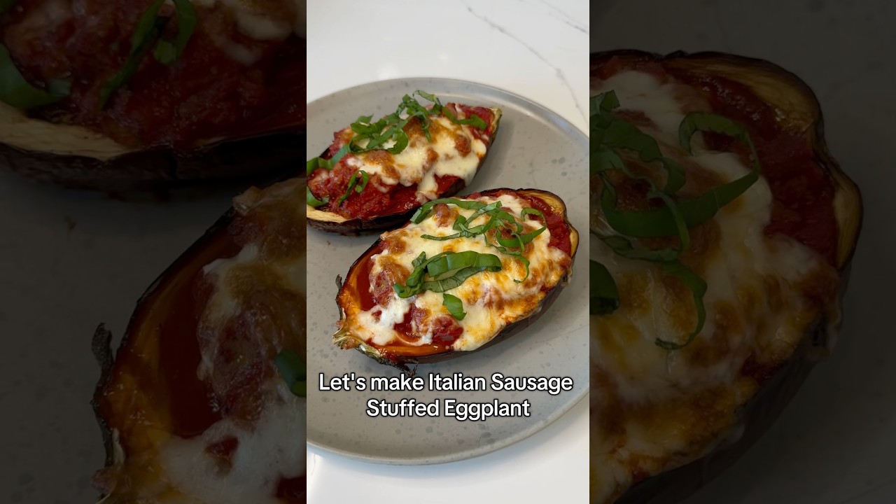 Italian Sausage Stuffed Eggplant 