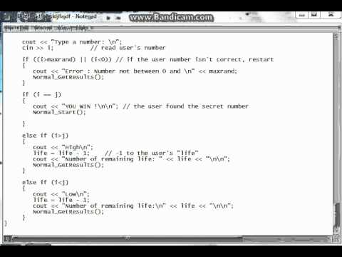 Code to High-low game