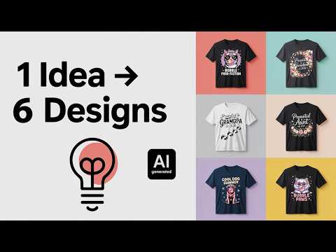 How to Turn 1 Idea Into 6 T-Shirt Designs
