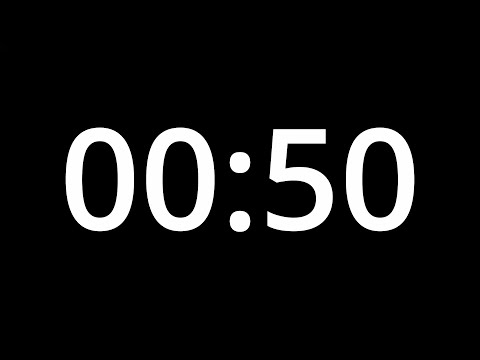 50 SECOND TIMER - No Sound - Full HD 1080p - COUNTDOWN