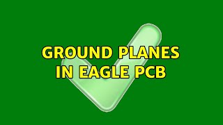 Ground planes in Eagle PCB
