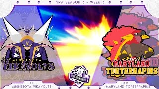 HYPERBEAM! | Minnesota Vikavolts VS Maryland Torterrapins Week 3 NPA S3  | Pokemon Sun Moon WiFi