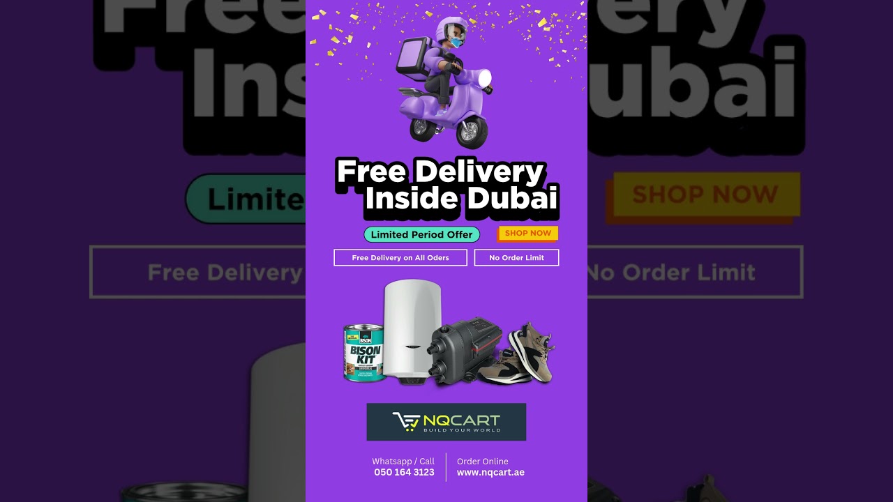 🚛✨ Free Delivery Inside Dubai! ✨🚛