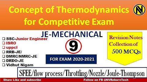Concept of Thermodynamics for Competitive Exam With MCQs part-9